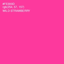 #FE399D - Wild Strawberry Color Image