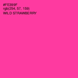 #FE399F - Wild Strawberry Color Image