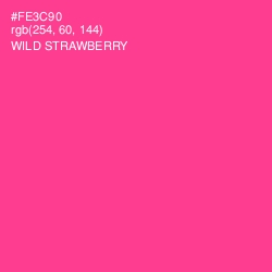 #FE3C90 - Wild Strawberry Color Image