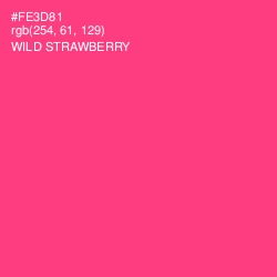 #FE3D81 - Wild Strawberry Color Image
