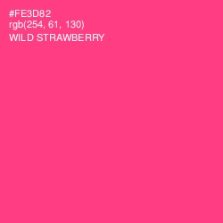 #FE3D82 - Wild Strawberry Color Image