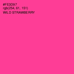#FE3D97 - Wild Strawberry Color Image