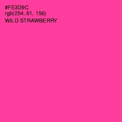 #FE3D9C - Wild Strawberry Color Image
