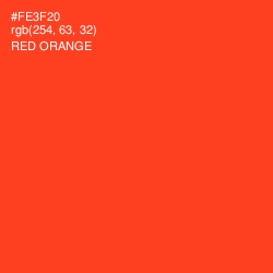 #FE3F20 - Red Orange Color Image