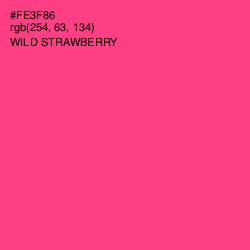 #FE3F86 - Wild Strawberry Color Image