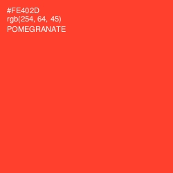 #FE402D - Pomegranate Color Image