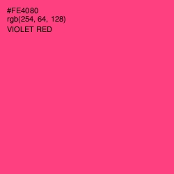 #FE4080 - Violet Red Color Image