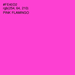 #FE40D2 - Pink Flamingo Color Image
