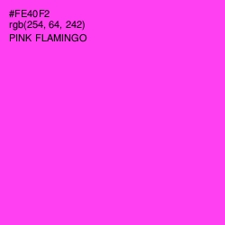 #FE40F2 - Pink Flamingo Color Image