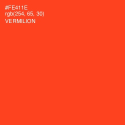 #FE411E - Vermilion Color Image