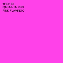 #FE41E8 - Pink Flamingo Color Image