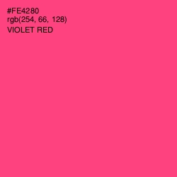 #FE4280 - Violet Red Color Image