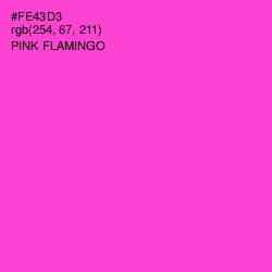 #FE43D3 - Pink Flamingo Color Image