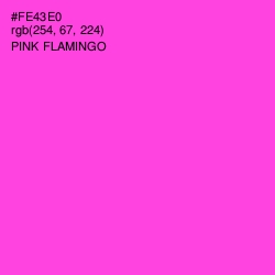 #FE43E0 - Pink Flamingo Color Image