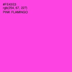 #FE43E3 - Pink Flamingo Color Image