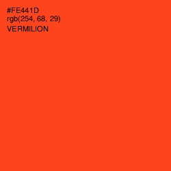 #FE441D - Vermilion Color Image