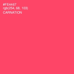 #FE4467 - Carnation Color Image