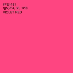 #FE4481 - Violet Red Color Image