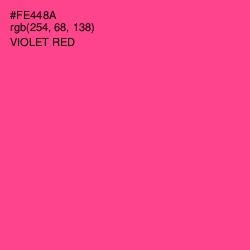 #FE448A - Violet Red Color Image