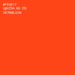 #FE4517 - Vermilion Color Image