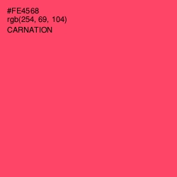 #FE4568 - Carnation Color Image