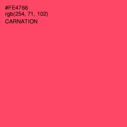 #FE4766 - Carnation Color Image