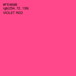 #FE488B - Violet Red Color Image