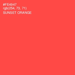 #FE4947 - Sunset Orange Color Image