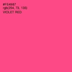 #FE4987 - Violet Red Color Image
