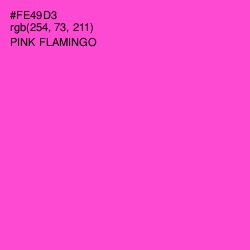 #FE49D3 - Pink Flamingo Color Image