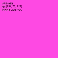 #FE49E3 - Pink Flamingo Color Image