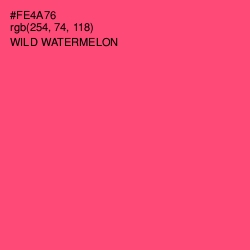 #FE4A76 - Wild Watermelon Color Image