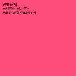 #FE4A79 - Wild Watermelon Color Image