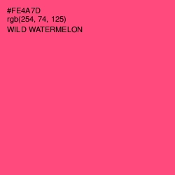 #FE4A7D - Wild Watermelon Color Image