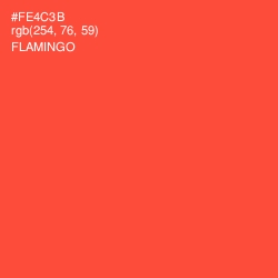 #FE4C3B - Flamingo Color Image