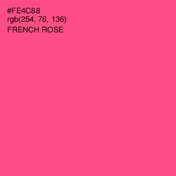 #FE4C88 - French Rose Color Image