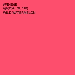 #FE4E6E - Wild Watermelon Color Image