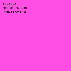 #FE4EE4 - Pink Flamingo Color Image