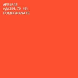 #FE4F2E - Pomegranate Color Image