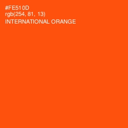 #FE510D - International Orange Color Image