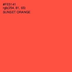 #FE5141 - Sunset Orange Color Image