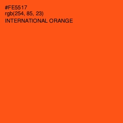 #FE5517 - International Orange Color Image