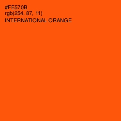 #FE570B - International Orange Color Image