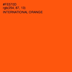 #FE570D - International Orange Color Image