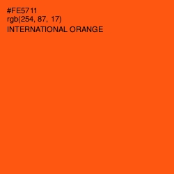 #FE5711 - International Orange Color Image