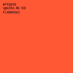 #FE5835 - Flamingo Color Image