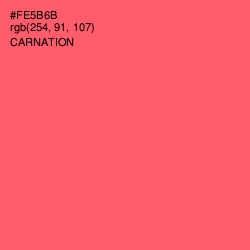 #FE5B6B - Carnation Color Image