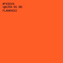 #FE5D26 - Flamingo Color Image