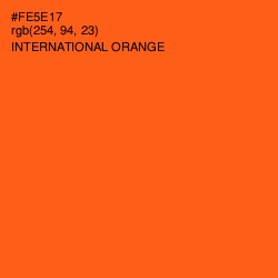#FE5E17 - International Orange Color Image