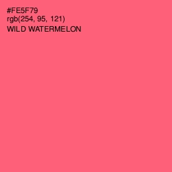 #FE5F79 - Wild Watermelon Color Image